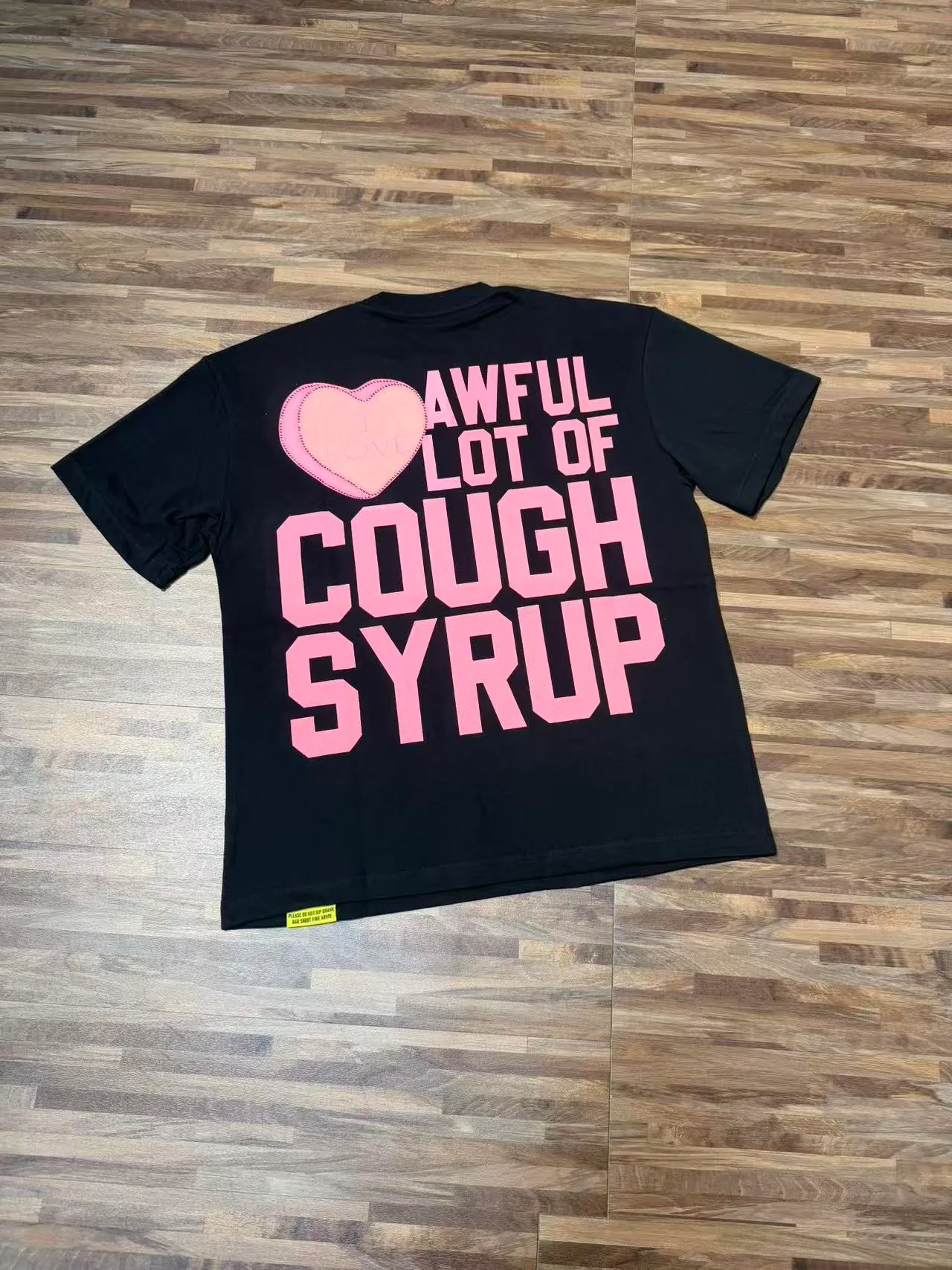 2241# Black/ （ ） THAT'S A AWFUL LOT OF COUGH SYRUP In Stock T （fabric):32 Sizes（size）：S-M L X L （colour）： Black） 👉